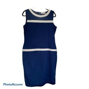 Blue/White Body Con Dress